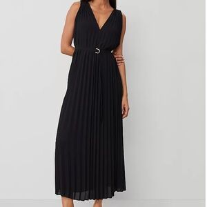 Ann Taylor Petite Pleated Maxi Swing Dress